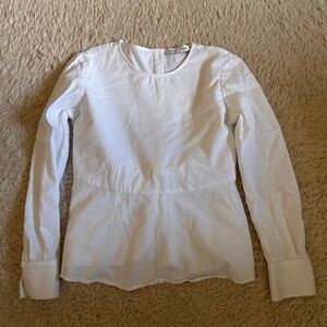 Amour Vert Organic Cotton Peplum Shirt XS